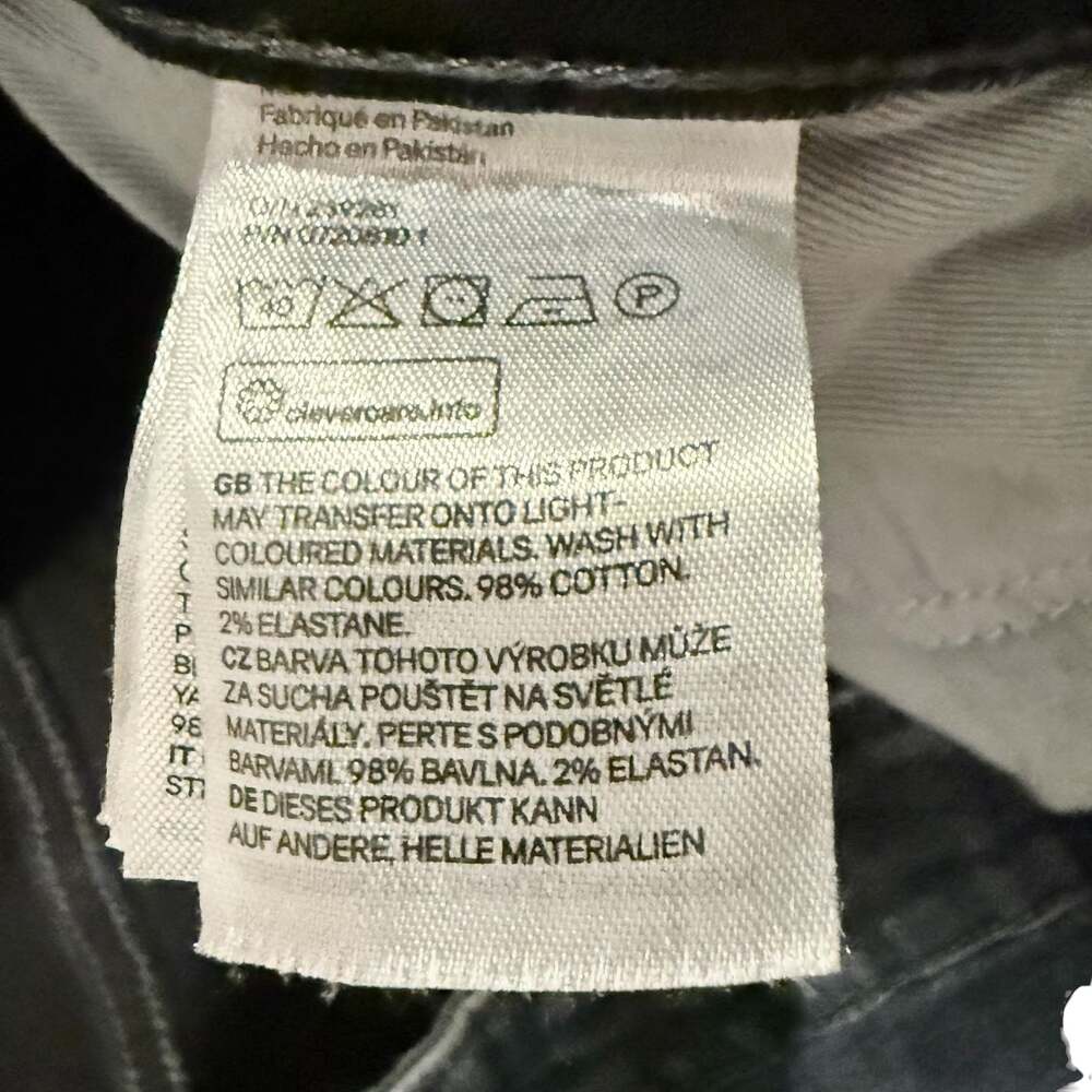 H&M Divided Men's Blue Acid Wash Skinny Moto Biker Jeans 38X32 - Picture 4 of 7